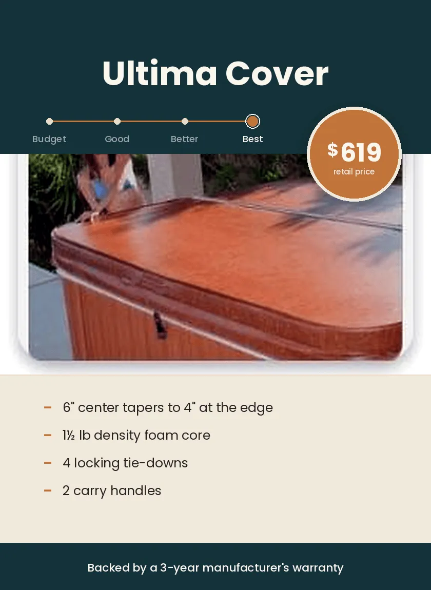 Ultima Hot Tub Cover with best heat retention